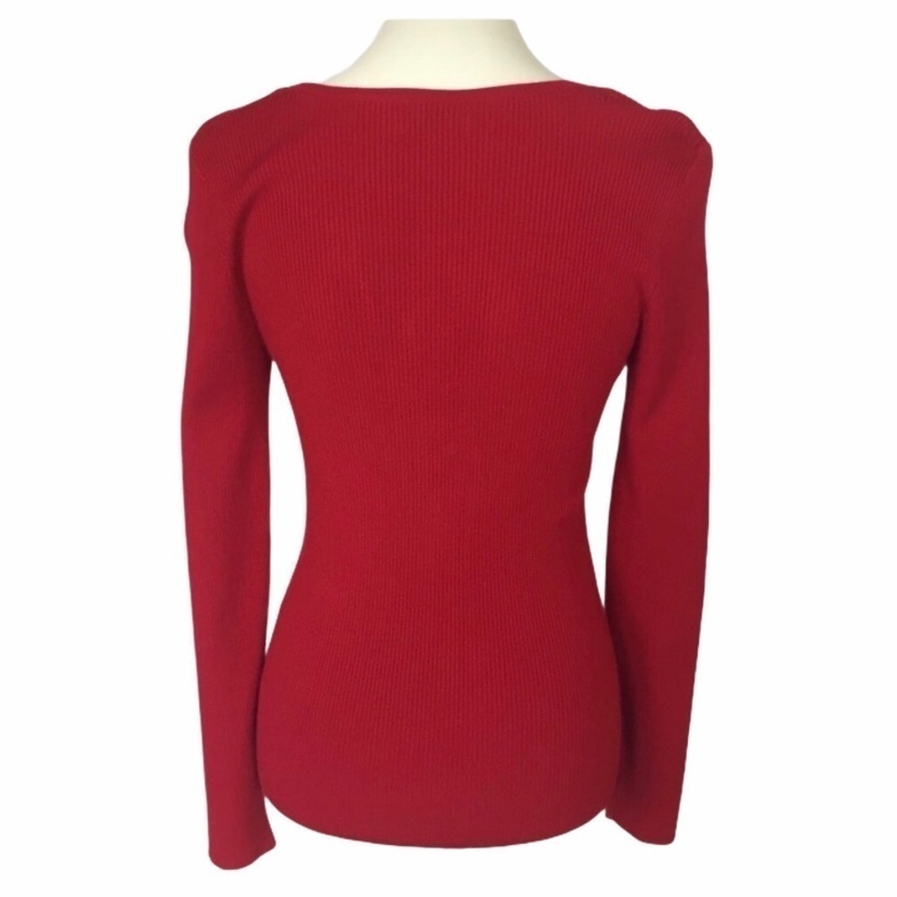 Croft and Barrow Knit Top Scoop Neck Red M - Picture 2 of 6